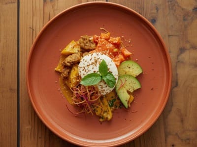 Accueil Plat diététique illustration - Diététicienne nutritionniste Andréa Jougneau